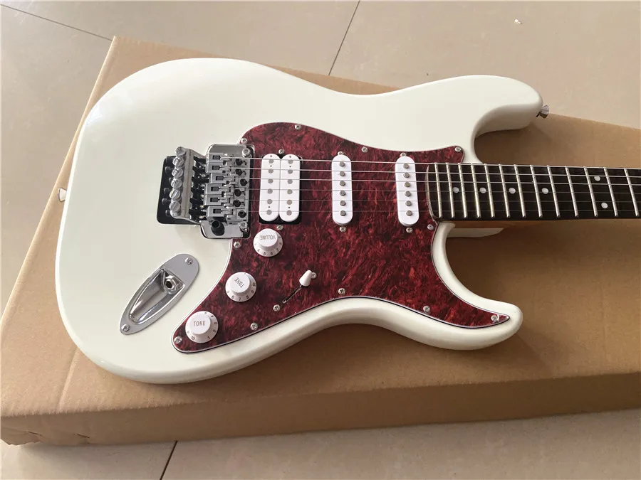 Inheriting the classic cream white double electric guitar rosewood fingerboard fan groove, can be customized