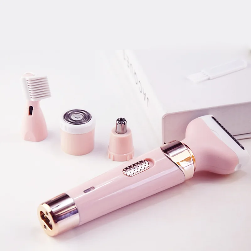 Pemangkas Rambut Semua Dalam Satu Elektrik Dapat Diisi Ulang untuk Alat Perawatan Wanita Pencukur Janggut Pemangkas Alis Wajah Pencukur Telinga Hidung