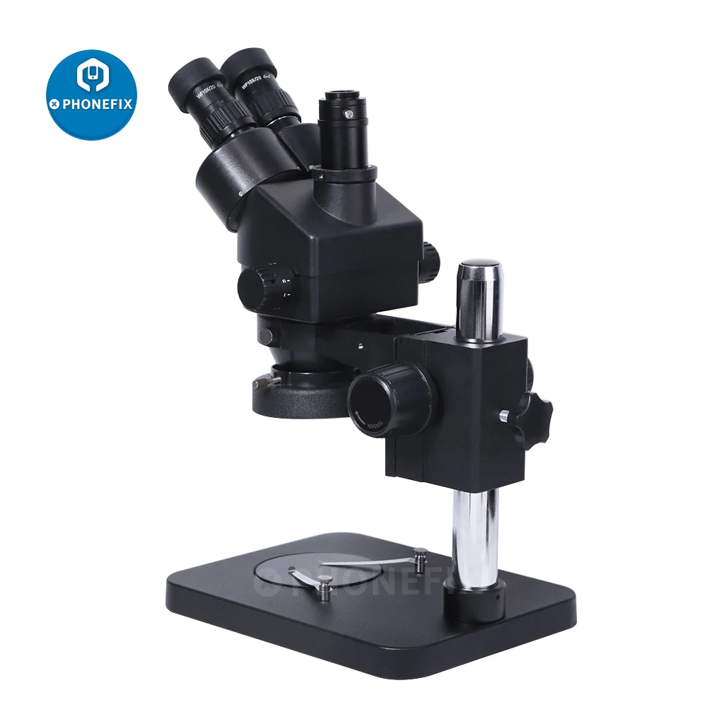 7X - 45X Zoom Trinocular Stereo Microscope confocal Soldering microscopio Industrial magnifying glass with Table Pillar Stand