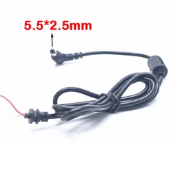 1pcs 1.2m DC 5.5×2.5 5 5.5*2.5mm Power Plug Connector with Cord/Cable for Toshiba Asus Lenovo Notebook Adapter Charger Cable