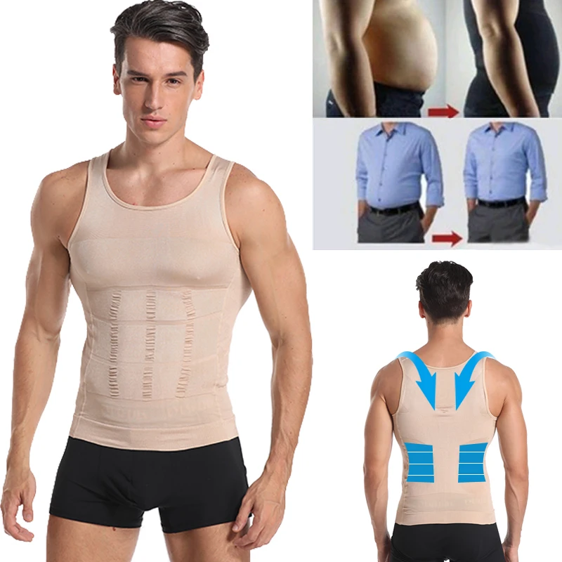 Werden-In-Form männer Abnehmen Weste Body Shaper Bauch Control Haltung Gynecomastia Kompression Shirt Unterwäsche Taille Trainer korsett