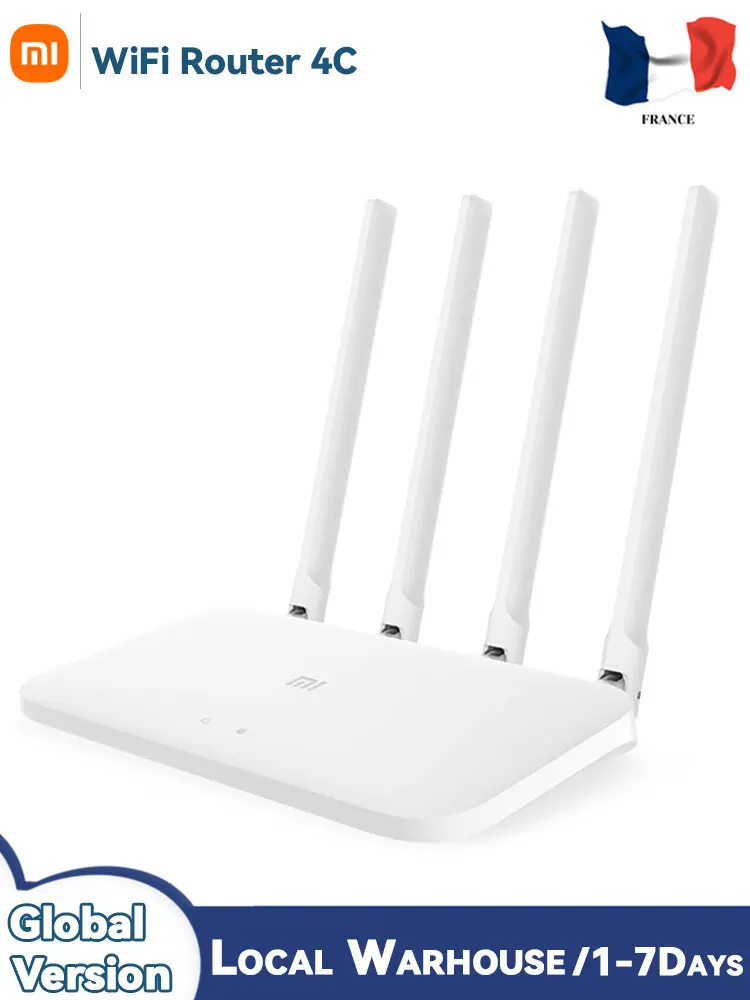 Xiaomi WiFi Router 4C 64MB 300Mbps 2.4GHz Wireless Router 4 Extenal Antennas WiFi Repeater for Home Office APP Control