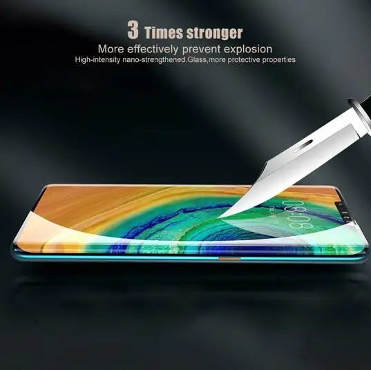 2個強化ガラスhuaweiメイト30プロ3Dフルカバー保護glasスクリーンプロテクターhuawei Mate30 30プロliteの