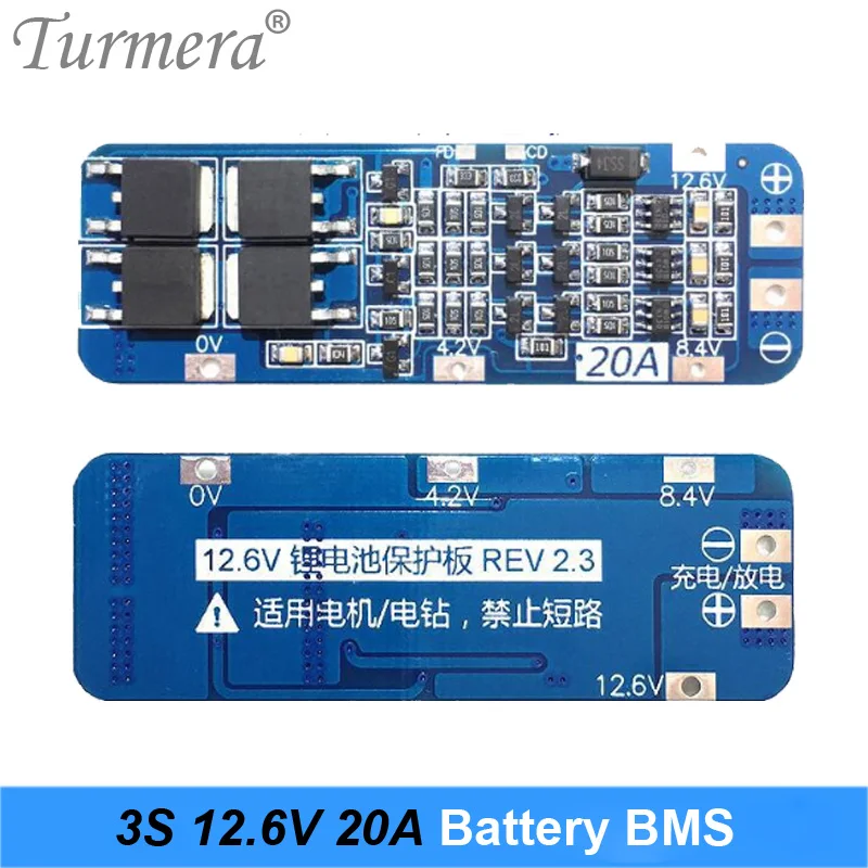 Voor 12V Accu 3S 12.6V 10A 20A Voor Schroevendraaier Batterij 12V Li-Ion 18650 Batterij Bescherming board Bms Pcm Voor Schroevendraaier