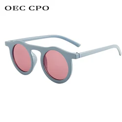 Oec cpo-男性と女性のためのクラシックなラウンドサングラス,ファッショナブルな小さなフレーム,プラスチック,ユニセックス,uv400 o626