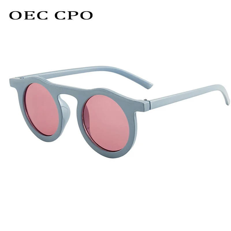 OEC CPO klasyczne okrągłe okulary przeciwsłoneczne mężczyźni kobiety moda mała ramka okulary przeciwsłoneczne damskie plastikowe okulary okulary unisex UV400 O626