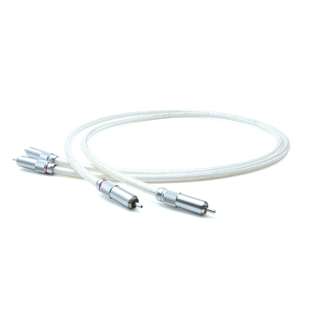 

Oyaide FTVS-910 5N Silver Flagship Signal Line With R1729 Rhodim Plated RCA Male Plug