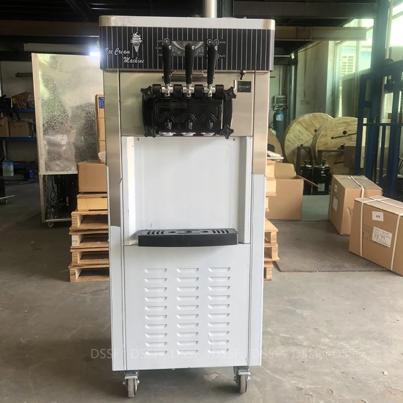 Soft Ice Cream Machines Popular Stainless Steel Vertical Double Compressor Ice Cream Machine In China