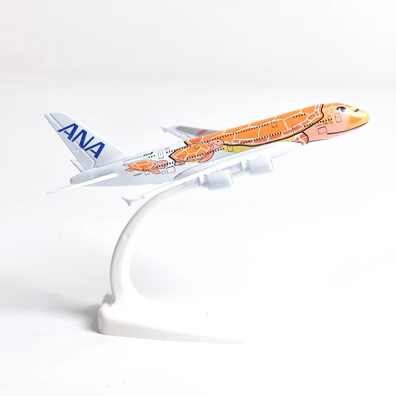 JASON TUTU 16CM ANA meer schildkröte malerei Airbus A380 Flugzeug Modell Flugzeug Modell Diecast Metall Flugzeuge Modell Alle Nippon airways