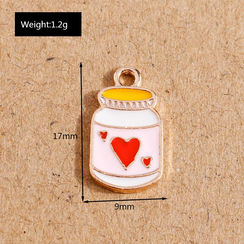 10 Stück Emaille-Anhänger für Lebensmittel und Getränke für Schmuckherstellung, Kuchen, Milch, Cola, Eiscreme, Anhänger, handgefertigte Halskette, Ohrringe, Bastelbedarf – Detail 22