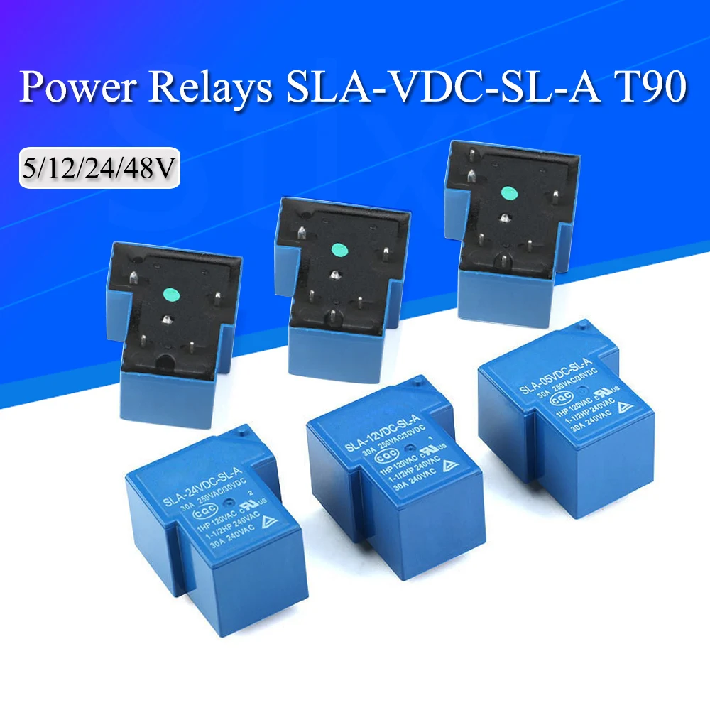 Power Relays SLA-05VDC-SL-A SLA-12VDC-SL-A SLA-24VDC-SL-A SLA-48VDC-SL-A 5V 12V 24V 30A 4/5/6PIN T90