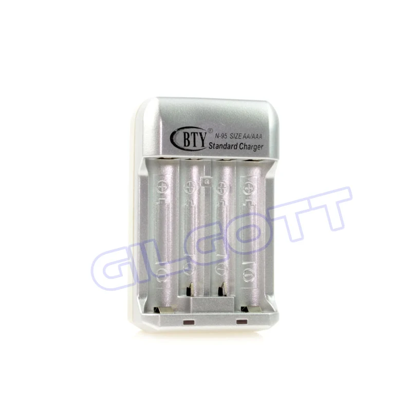BTY N-95 4 فتحات متعددة الوظائف شاحن بطارية سريع ل AA/AAA Ni-mh Ni-CD بطاريات قابلة لإعادة الشحن مع الولايات المتحدة التوصيل
