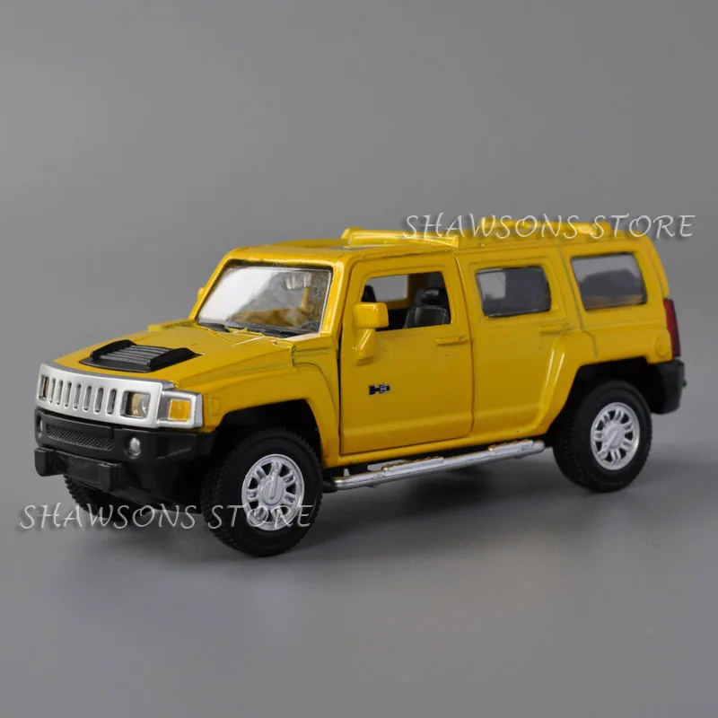 Antike Druckguss Auto Modell Spielzeug Hummer H3 Geländewagen zurückziehen Miniatur Replik Sammlerstück