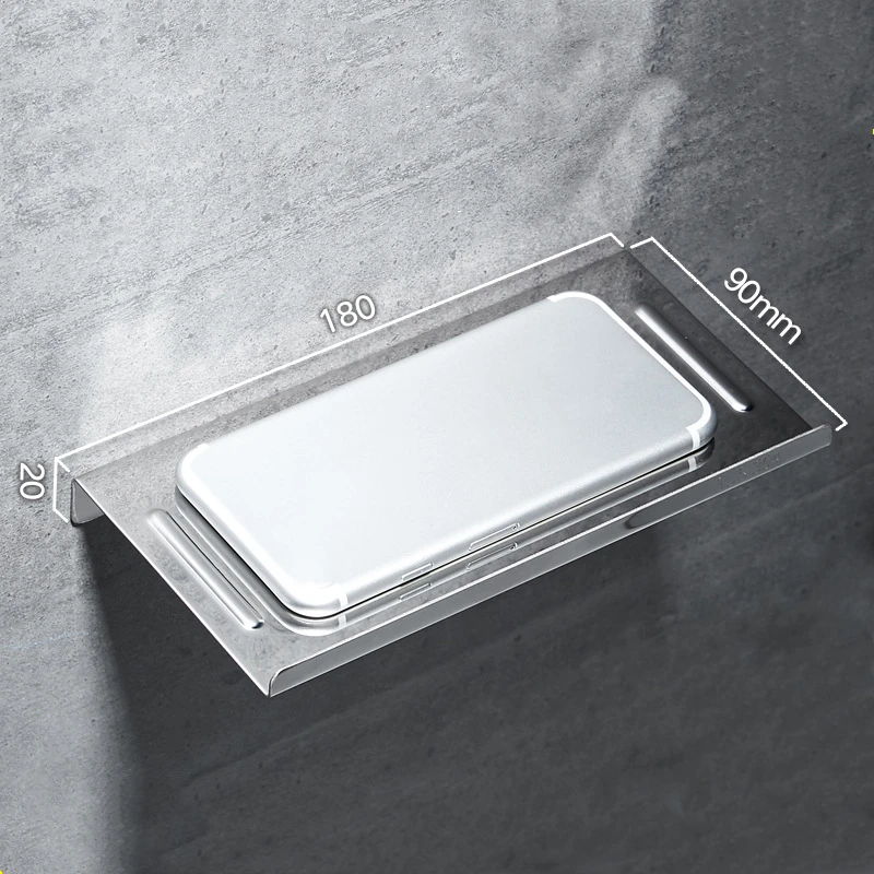 Punch-Freies 304 Edelstahl Handy Halter Bad Regal