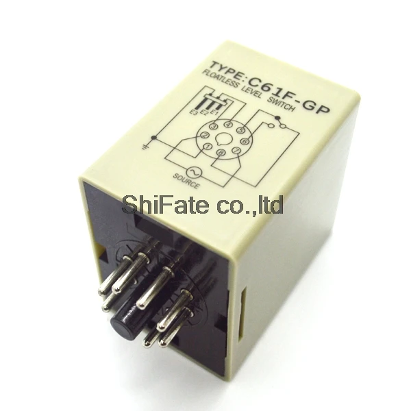 C61F-GP AC220V 50/60 Hz 8 Pin Liquid Floatless Water Level Switch Relay Controller With socket Base