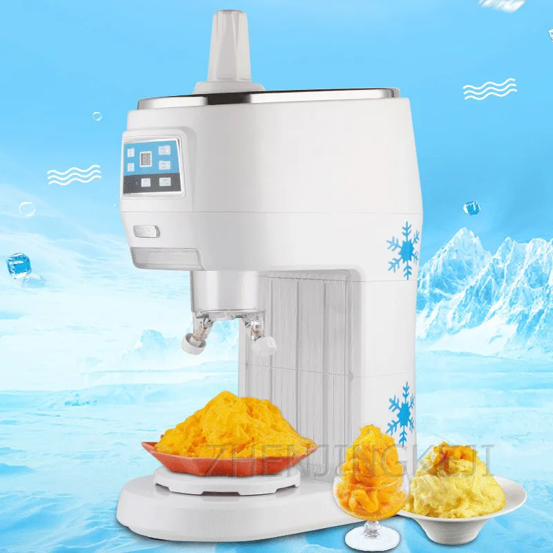 220V Household Shaved Ice Machine Timed and Quantitative Commercial Milk Tea Shop Ice Crusher Low Power Snow Sponge Ice Machine