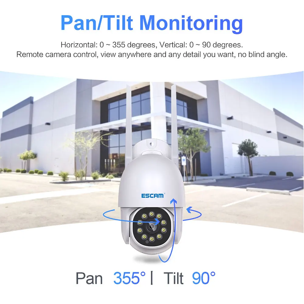 2MP 1080P Tuya APP  360 Degree Wireless PTZ IP Dome Camera Outdoor Water-proof Intercom Baby Monitor