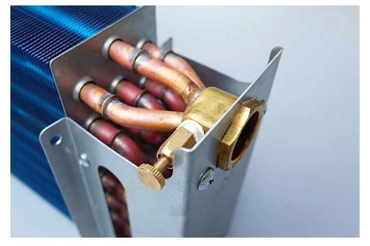 Fan coil surface cooler copper tube Heat exchanger core evaporator Water heating air conditioning aluminum foil radiator