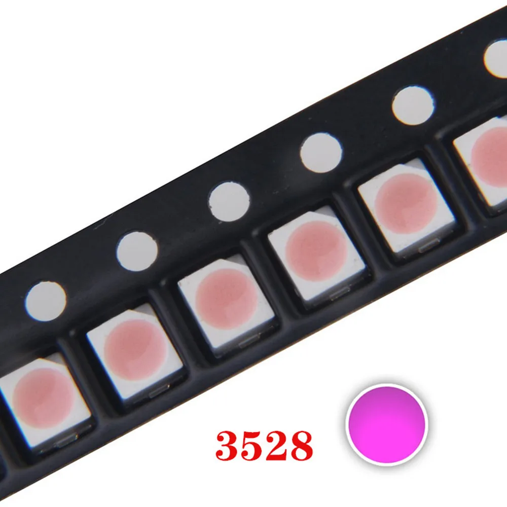2835 grânulo de lâmpada led 21-25lm branco vermelho verde azul rosa amarelo smd led 3528 grânulos led chip DC3.0-3.4V 60ma remendo 1000 peças
