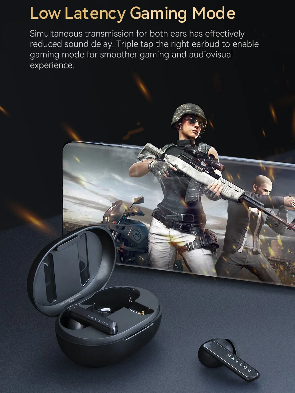 HAYLOU X1 / W1 Bluetooth 5.2 35dB Kép Loại Bỏ Tiếng Ồn Tai Nghe 6-Mic HD Gọi Màn Hình Hiển Thị Công Suất Chống Thấm Nước tai Nghe