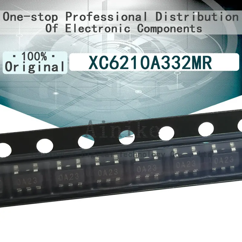 50/Pcs XC6210A182MR XC6210A332MR New Original SMD SOT-25 PMIC Stabilizer Positive fix 700mA 6V 60dB（1kHz）67.5 µA 63 µA