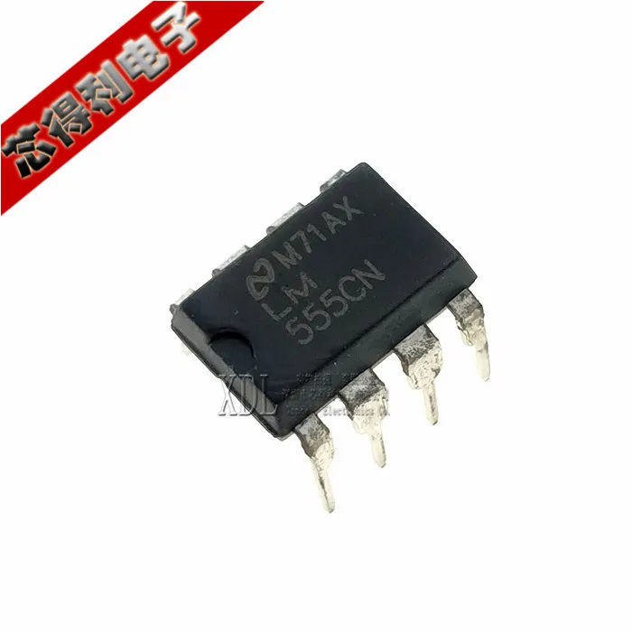 Temporizador y oscilador programable Lm555cn Dip-8, Original, 10 unids/lote