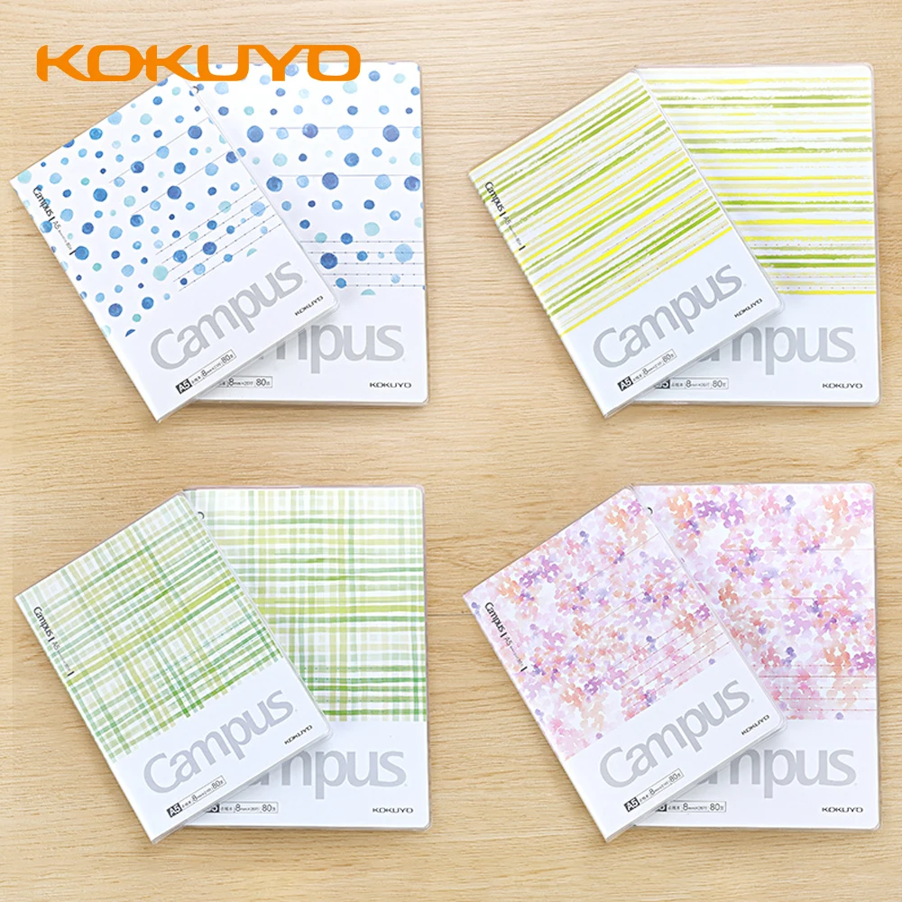 Japan  KOKUYO Notebook Watercolor Whisper Series Campus PVC Cover Waterproof And Stain Proof Line Inner Page A5/B5