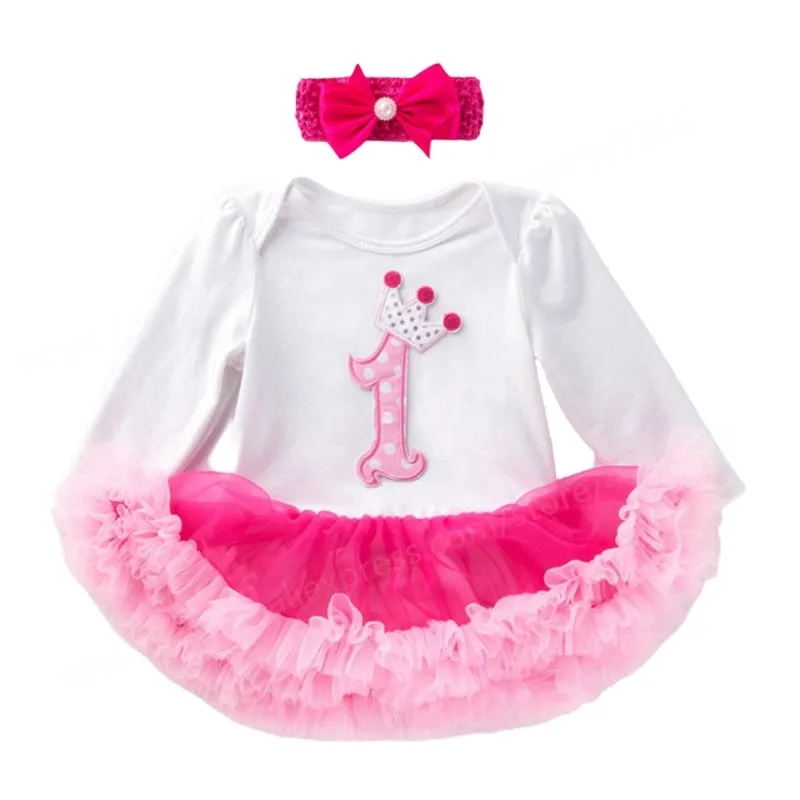 1 ano vestido de aniversário do bebê roupas da menina do bebê recém-nascido primeiro traje de natal ropa bebê tutu macacão meninas vestido