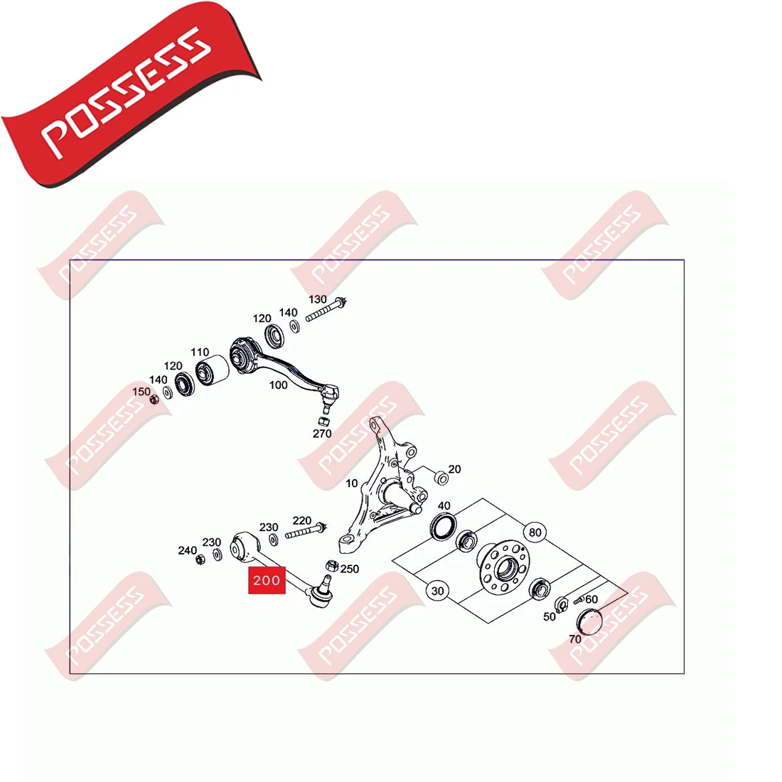 A Pair of Front Lower Suspension Straight Control Arm For Mercedes Benz C-class W204.S204.C204 E C207，2043306711 2043306811