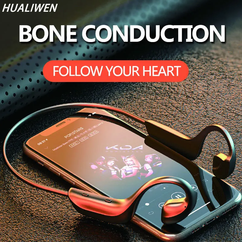 Bone conduction Headphone Sport Running Swimming Waterproof Bluetooth Headset Wireless Earphone With Mic