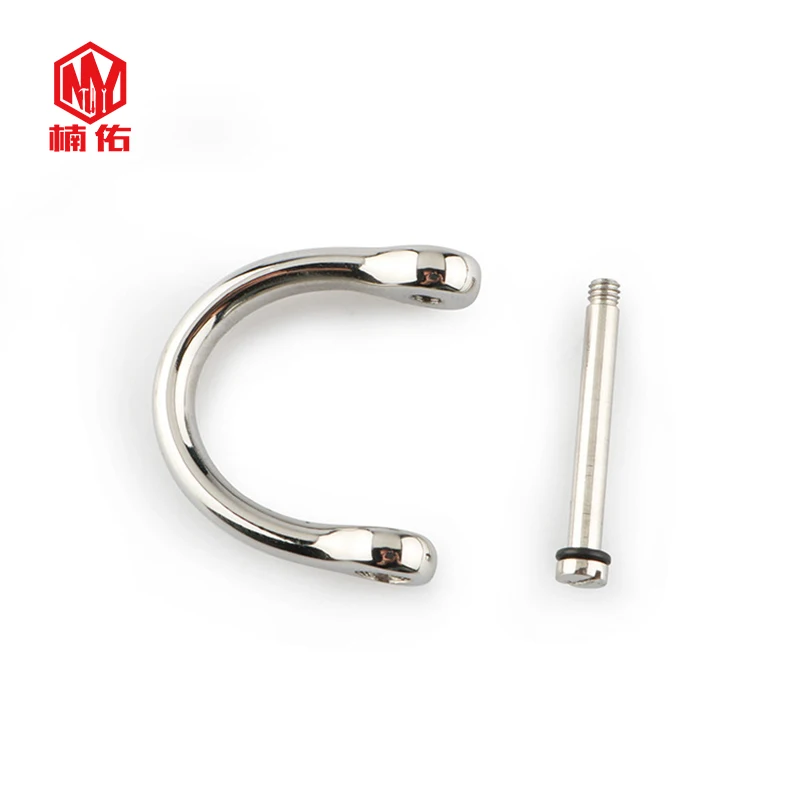 1PC Titanium Alloy Stainless Steel D-Shaped Horseshoe Buckle Quick Hook EDC Multifunction Hanging Buckle  Keychain