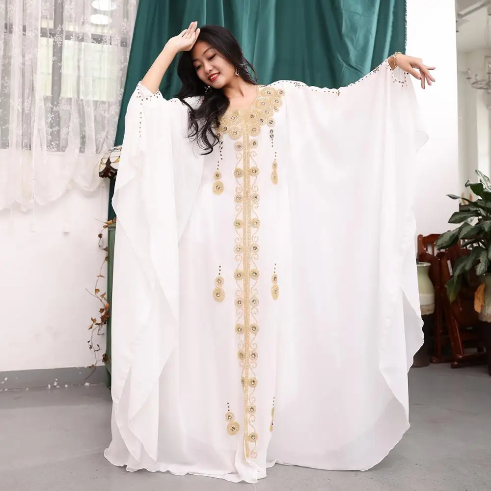 Traditional Khaleeji Thobe Dress White/gold Belly Dance Clothes Kaftan Dress Rhinestone Beads Competition Khaleegy Costume