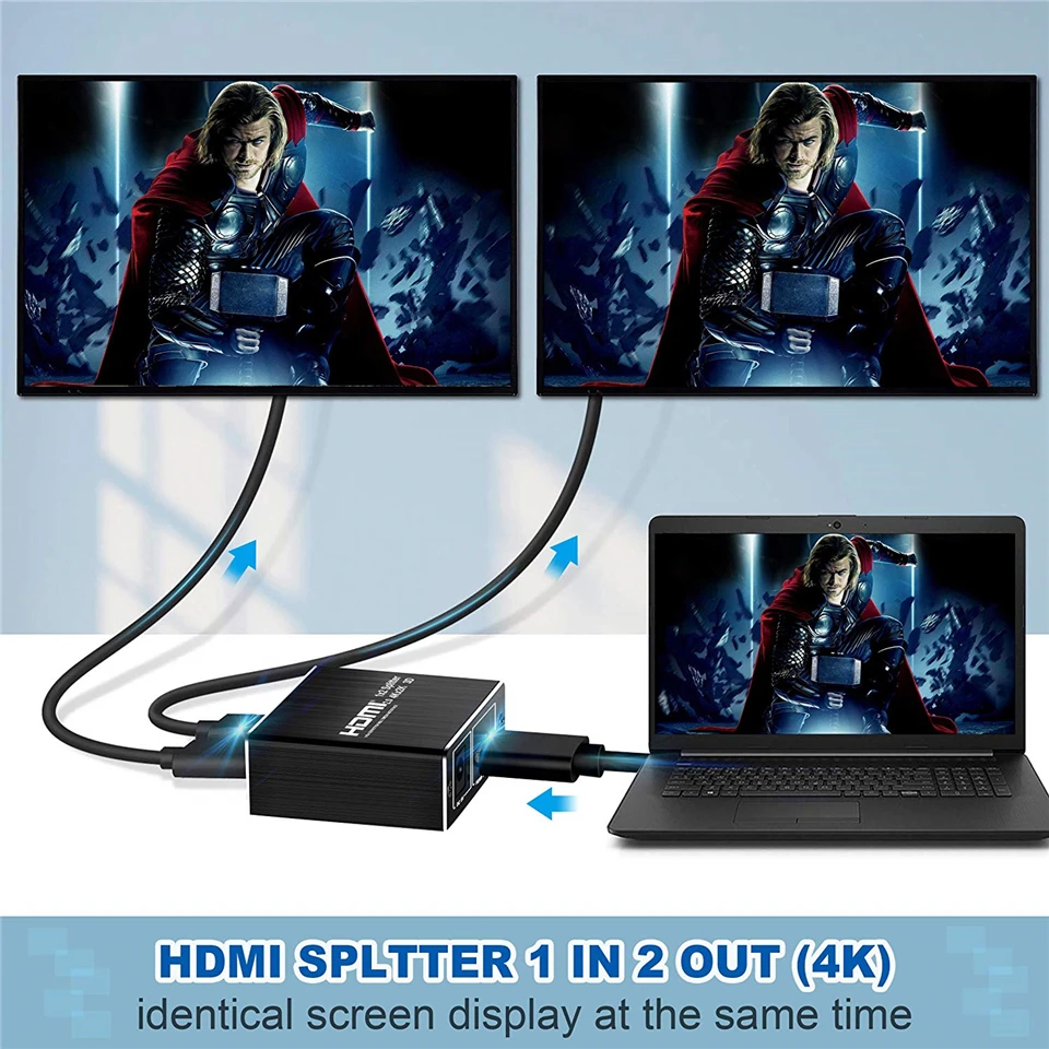 2024 Best 4K UHD HDMI Splitter 2.0 1x2 HDMI 2.0 Splitter HDCP 1.4 Splitter HDMI 2.0 4K HDMI2.0 Splitter For Blu-ray DVD PS3 PS4