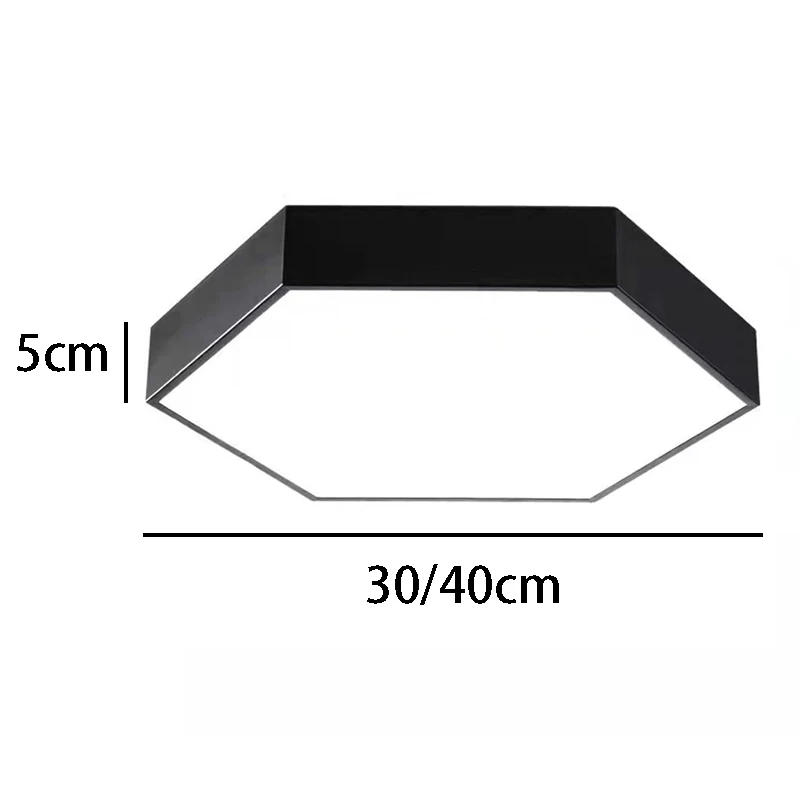 Imagem -06 - Moderno Nórdico Levou Hexagonal Luzes de Teto Luminárias Simples Macaron Estudo Lâmpada Sala de Estar Quarto Estudo