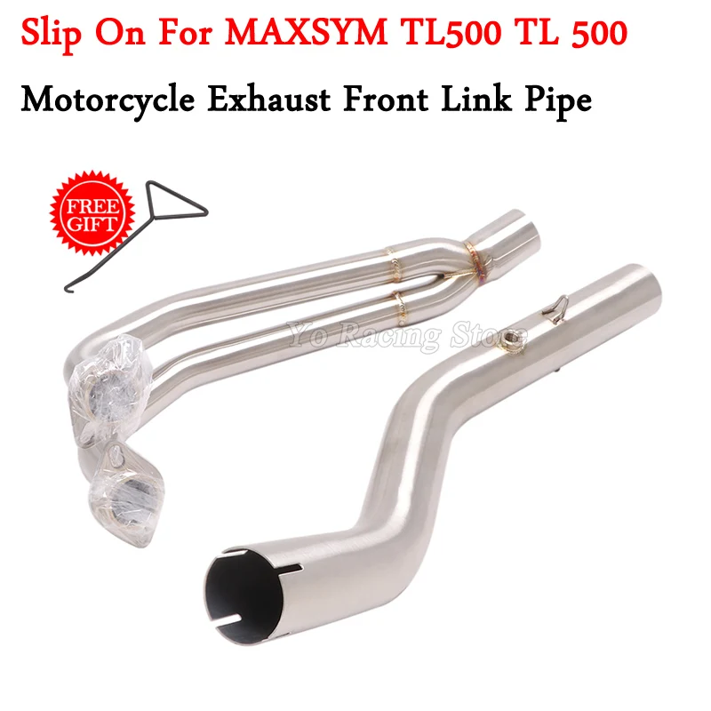 For MAXSYM TL500 TL 500 Full System Motorcycle Exhaust Escape Modified Middle Link Pipe Connecting 51mm Moto Muffler DB Killer