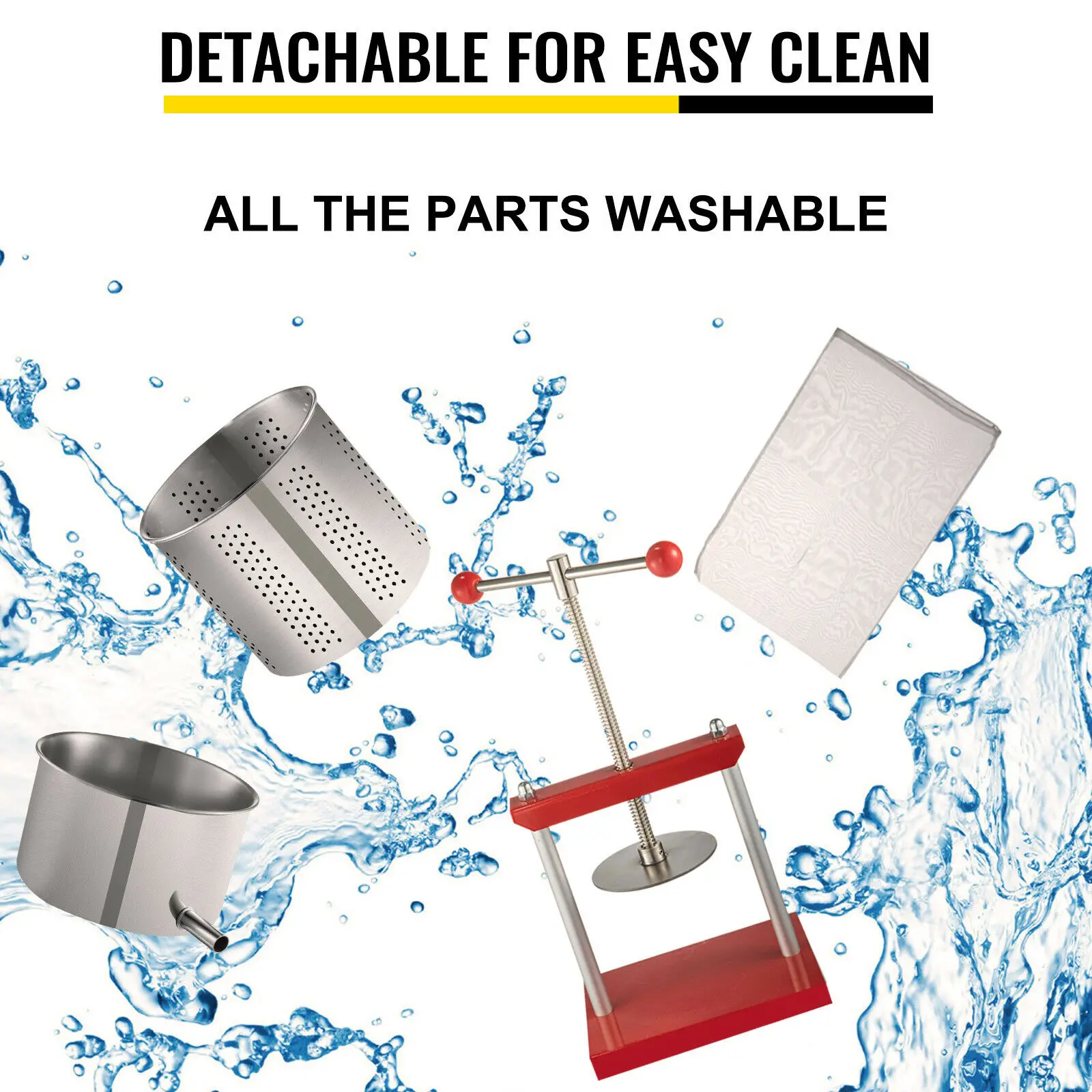 VEVOR عصارة البرتقال عصارة 2L 3.5L 5.5L الفولاذ المقاوم للصدأ المنزلية دليل عصارة الفاكهة صبغة الضغط آلة المطبخ