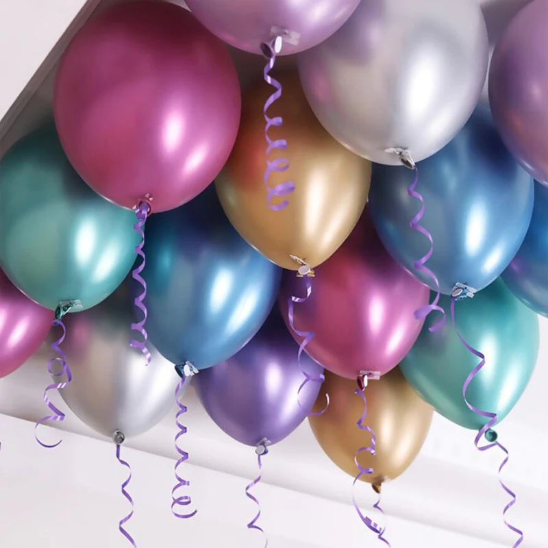 10pcs 12inch NEW Metallic Latex Balloons Thick Pearly Metal Chrome Alloy Colors Wedding Party Decoration Balloons globos image 5
