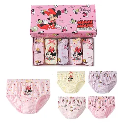 5Pcs Disney Children Briefs Baby Girl Cartoon Underwear Mickey Mouse Frozen Cotton Boy Short Panties Kids Soft Boys Short Briefs