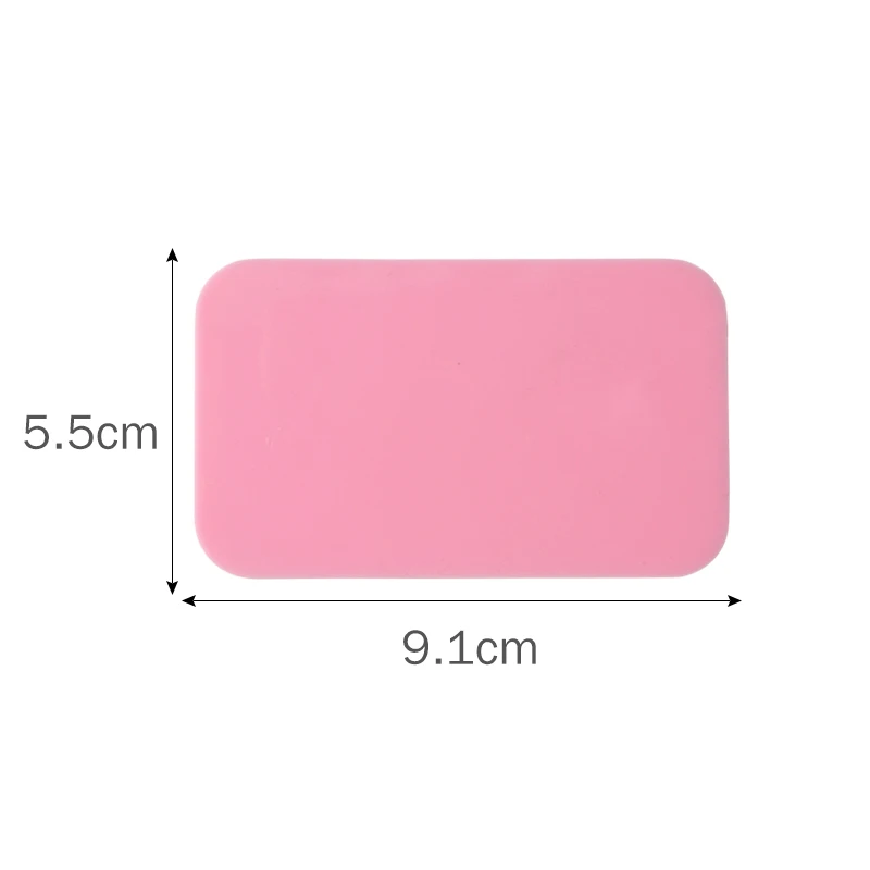 Soft Silicone False Lash Glue Pad, Suporte de suporte rosa e branco, Ferramentas de maquiagem para cílios, 1 Pc