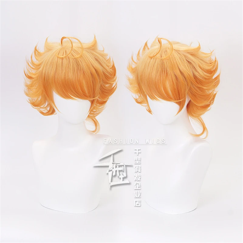 Emma Cosplay Bộ Tóc Giả Anime Yakusoku No Neverland Hứa Neverland 63194 Cam Chịu Nhiệt Tổng Hợp Tóc Giả + Tặng Bộ Tóc Giả Bộ Đội