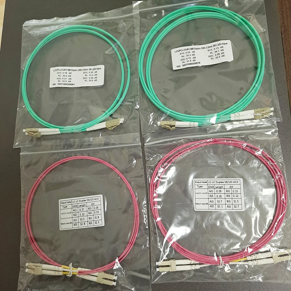 5pcs/lot LC-LC Multi-Mode OM3 om4 fiber cable lc om3 fibre optique multimo LC-UPC Fiber Optical Jumper Patch Cord 1M/2M/3M/5M