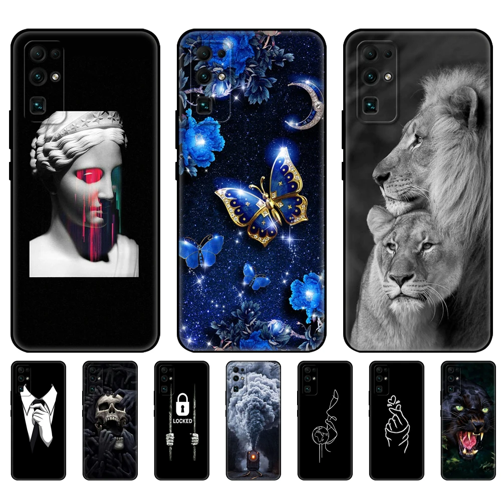 For HONOR 30 Case 6.53 inch BMH-AN10 Soft Silicon TPU Back for Honor 30 Pro Plus Cover honor 30 Premium Bumper black tpu case