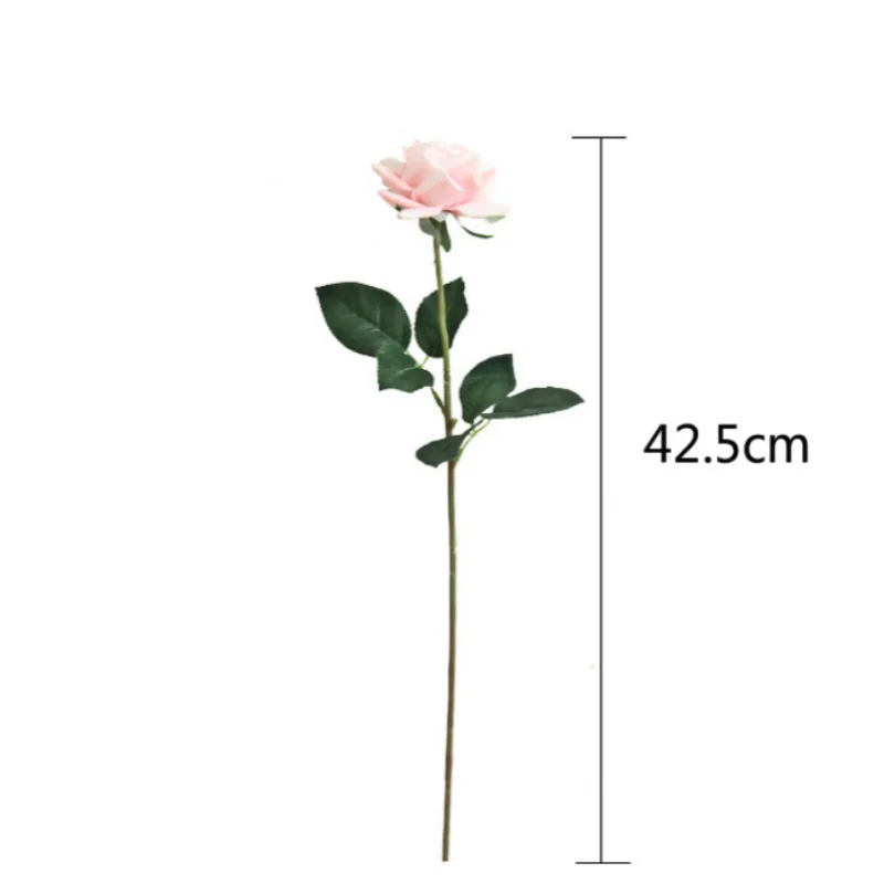 Real Touch Rose Artificial Flower Branch Stem Latex Rose Home Decorations for Wedding Party Birthday Valentine's Day Gift