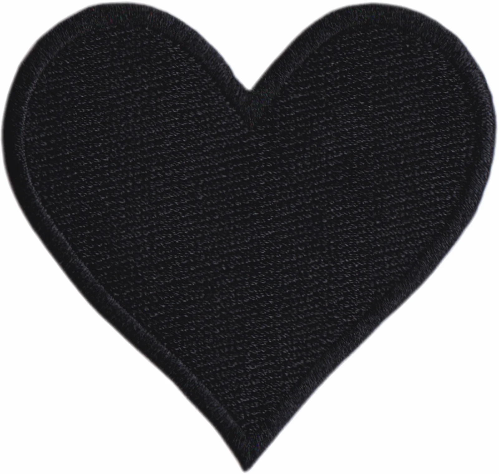 Patch - Solid Black Heart Goth Love Embroidered Sew Iron On Patches Cool