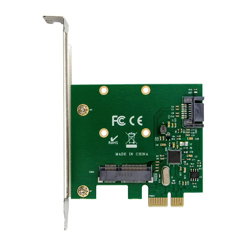 Add on card PCIE SATA 3.0 Desktop SSD Hard Drive Expansion Card 6Gbps MSATA NGFF Adapter Chip Asmedia ASM1061 Controller