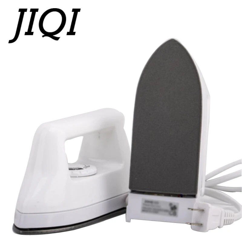 

JIQI Mini Portable Electric Irons Craft Hot Fix Rhinestone Iron Clothes Garment Flatiron Travel Dry Ironing Machine Baseplate EU