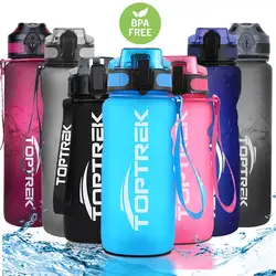 Toptrek Sport Water Bottle 650ML/1000ML BPA Free Drinkware Outdoor Drinking Waterbottle Protein Shaker Leak-Proof My Drink Bottl