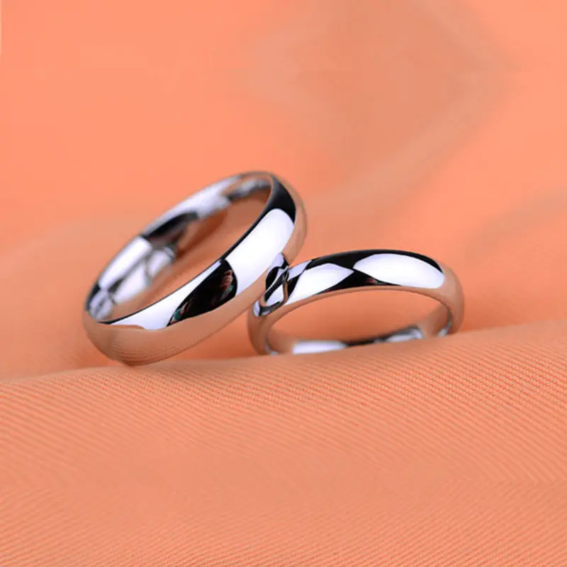 2-8mm 316L Stainless Steel Rings Titanium Steel Couple Rings For Women and Men