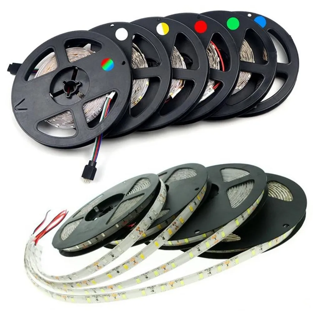 5M 300 Led Strip Licht Niet Waterdicht Dc 12V Lint Tape Helderder Smd2835 5050 Warm Wit/Blauw/Rood/Groen Vakantieverlichting Artikel