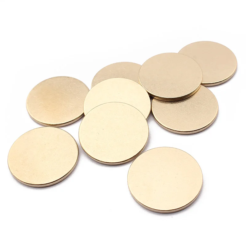 5pcs Raw Brass 25mm Round Blank Stamping Tag Disc Charms 1.8mm thickness For DIY Coin Jewelry Making Accessories